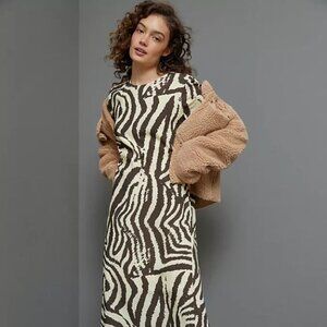 NEW NWT Anthropologie Corey Lynn Calter Zebra Maxi Dress